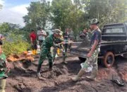 TNI Tak Kenal Lelah, Pembangunan Jalan di Pamulihan Terus Dikebut