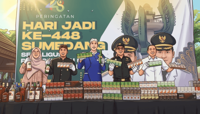 Brantas Habis! Rokok Ilegal di Sumedang Senilai Rp3 Miliar Dimusnahkan