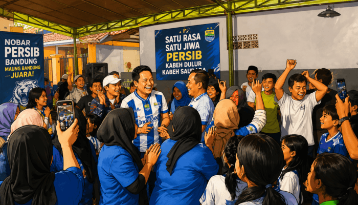 Euforia Pecah! Warga Cipacing Rayakan Kemenangan Persib Bareng DPRD Sumedang